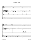 Joy to the World (EASY PIANO TRIO for 3 Players on 1 Piano) Easy Piano scores gallery preview page 6