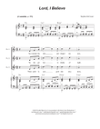 Lord, I Believe (2-part choir - (Soprano and Tenor)
