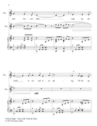 O HOLY NIGHT, Vocal Solo, Violin and Piano (Score & Parts included) Piano, Vocal scores gallery preview page 3