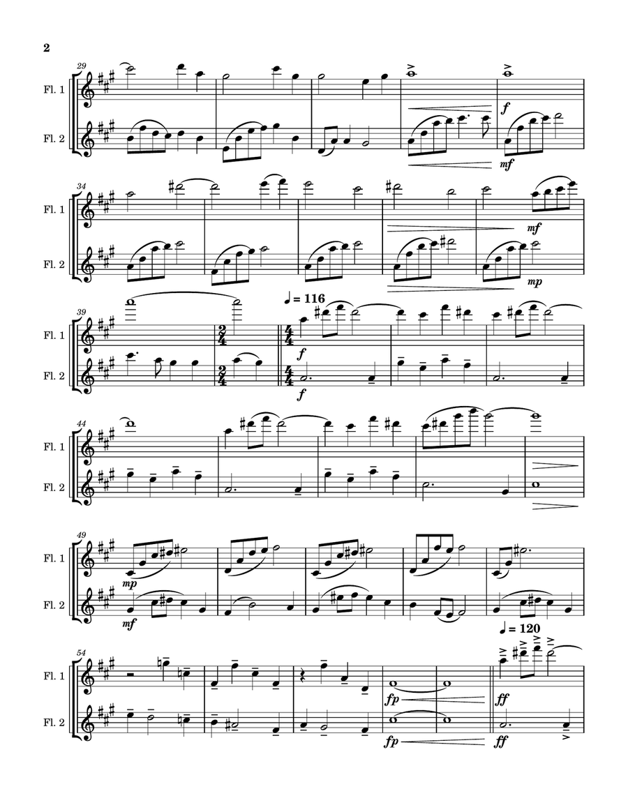 Overture Flute Duet - Digital Sheet Music page 2