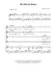 No One Is Alone (SATB)