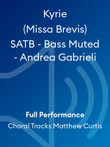Kyrie (Missa Brevis) SATB - Bass Muted - Andrea Gabrieli