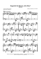 Für Elise modified version for piano Piano Method scores gallery preview page 6