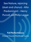See Nature, rejoicing (duet and chorus) - Alto Predominant - Henry Purcell, ed Philip Legge
