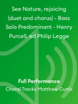 See Nature, rejoicing (duet and chorus) - Bass Solo Predominant - Henry Purcell, ed Philip Legge