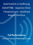 Seid frohlich in Hoffnung SSAATTBB - Soprano Choir 1 Predominant - Gottfried August Homilius