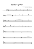 Scarborough Fair - Trombone in Em (Easy)