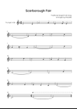 Scarborough Fair - Trumpet in Cm (Easy)