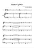 Scarborough Fair - Flute & Piano in F#m (Easy)