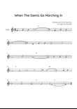 When the Saints Go Marching In - Trumpet in F With Chords - Easy