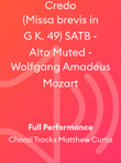 Credo (Missa brevis in G K. 49) SATB - Alto Muted - Wolfgang Amadeus Mozart