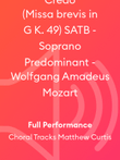 Credo (Missa brevis in G K. 49) SATB - Soprano Predominant - Wolfgang Amadeus Mozart