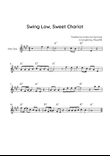 Swing Low, Sweet Chariot - Alto Sax in C With Chords - Easy