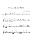 Swing Low, Sweet Chariot - Trombone in C With Chords - Easy