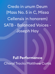 Credo in unum Deum (Mass No. 5 in C, Missa Cellensis in honorem) SATB - Balanced Voices - Joseph Hay