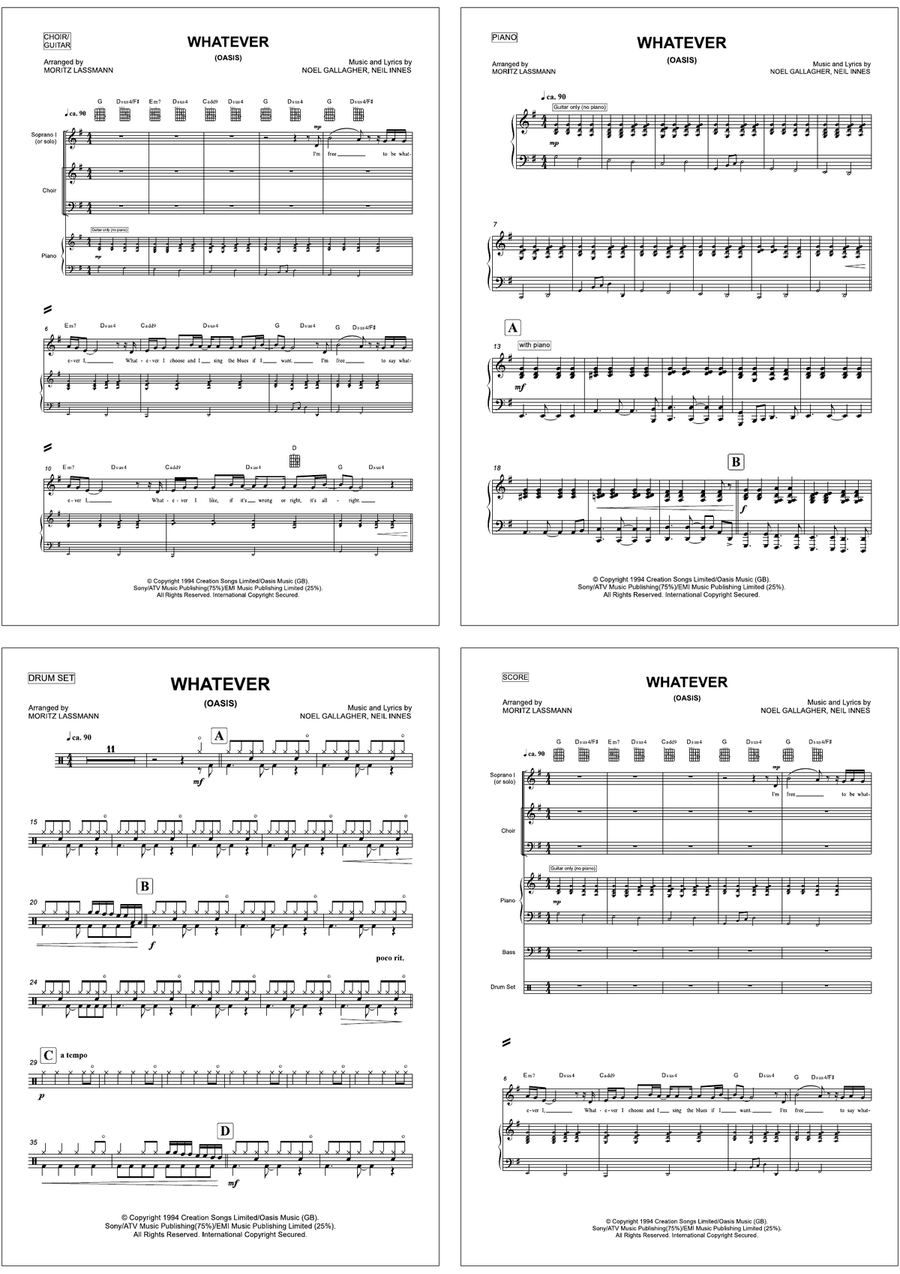 Whatever by Oasis Choir - Digital Sheet Music page 2