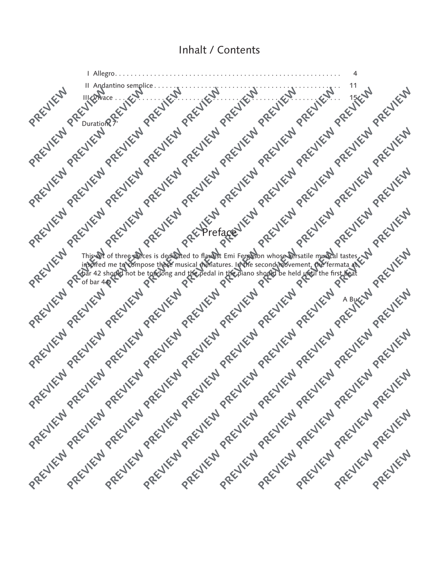 Three Pieces Flute Solo - Digital Sheet Music page 4
