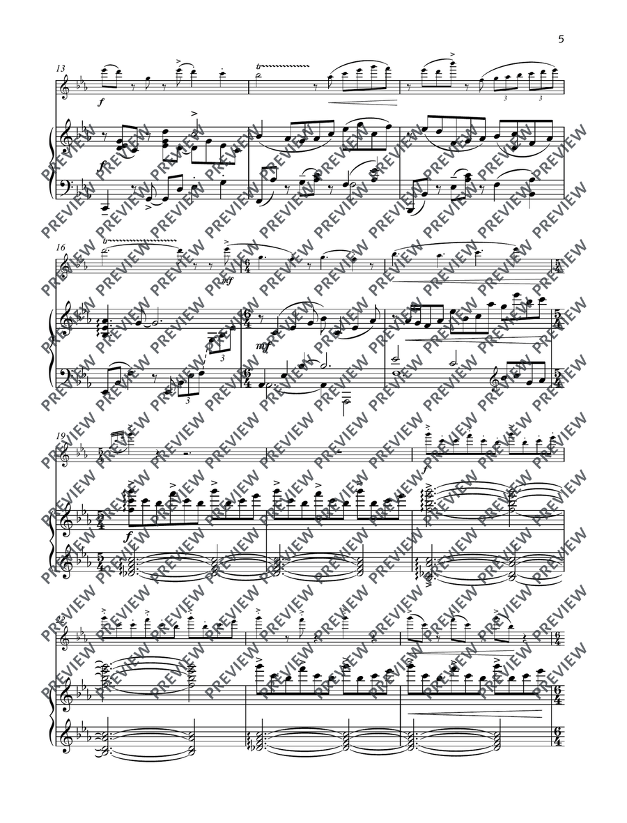 Three Pieces Flute Solo - Digital Sheet Music page 6