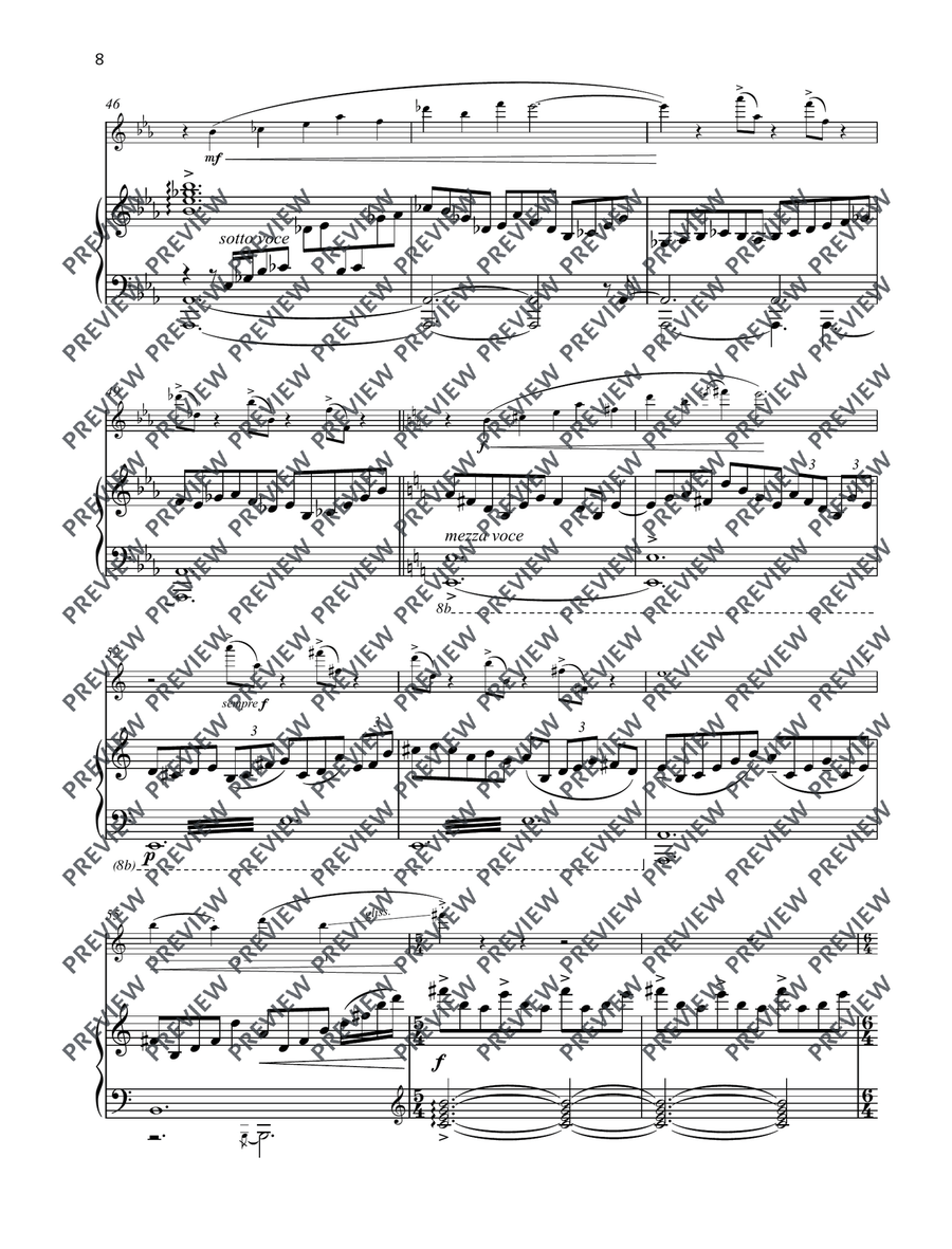 Three Pieces Flute Solo - Digital Sheet Music page 9