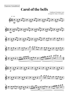 Carol Of The Bells | SAXOPHONE QUARTET (Score & Parts) Saxophone Quartet scores gallery preview page 3