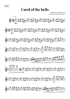 Carol Of The Bells | WOODWIND QUARTET and PIANO Woodwind Quartet scores gallery preview page 5