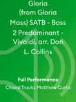 Gloria (from Gloria Mass) SATB - Bass 2 Predominant - Vivaldi, arr. Don L. Collins