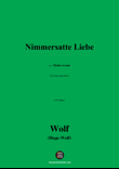 H. Wolf-Nimmersatte Liebe,in B Major