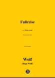 H. Wolf-Fußreise,in B flat Major