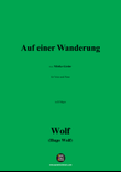 H. Wolf-Auf einer Wanderung,in B Major