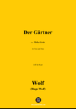 H. Wolf-Der Gartner,in B flat Major