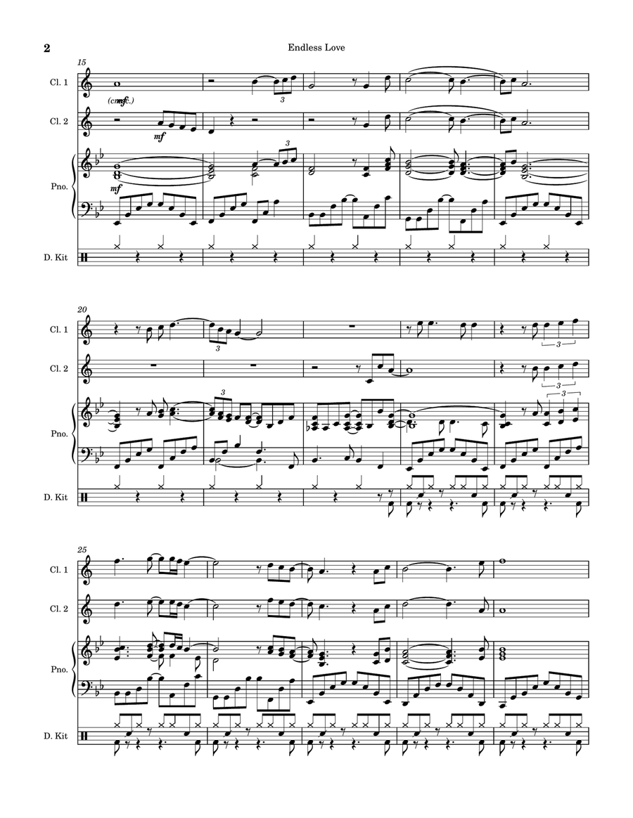 Endless Love by Diana Ross Clarinet Duet - Digital Sheet Music page 2