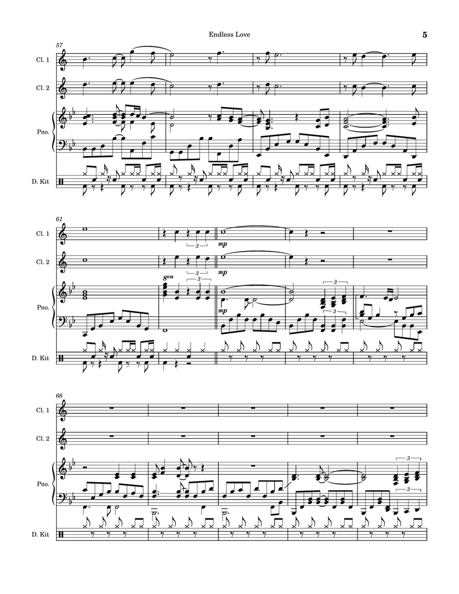 Endless Love by Diana Ross Clarinet Duet - Digital Sheet Music page 5