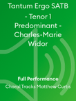 Tantum Ergo SATB - Tenor 1 Predominant - Charles-Marie Widor