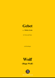 H. Wolf-Gebet,in E Major,in B flat Major
