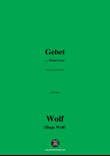 H. Wolf-Gebet,in B Major