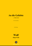 H. Wolf-An die Geliebte,in B flat Major