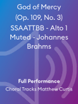 God of Mercy (Op. 109, No. 3) SSAATTBB - Alto 1 Muted - Johannes Brahms