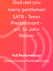 God rest you merry gentlemen SATB - Tenor Predominant - arr. Sir John Stainer