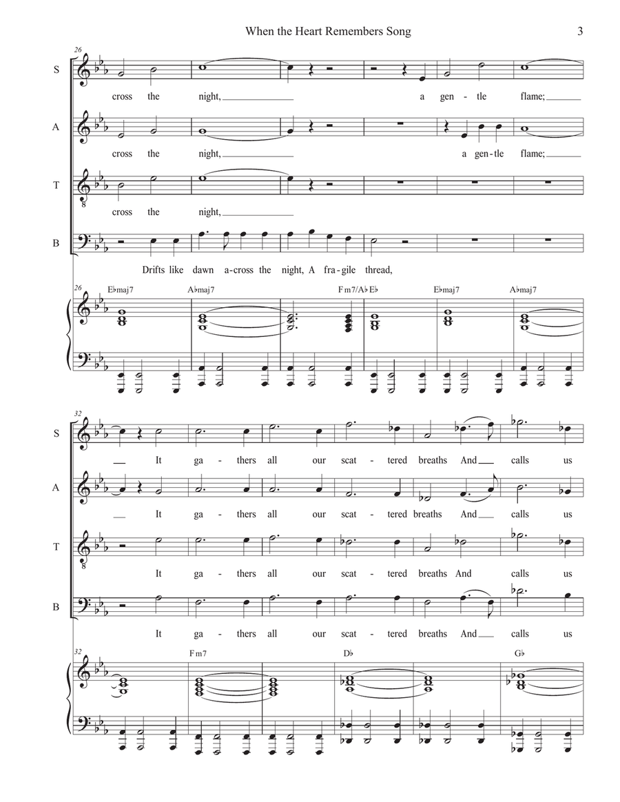 When the Heart Remembers Song by Stephen DeCesare 4-Part - Digital Sheet Music page 3