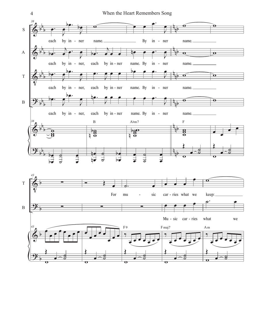 When the Heart Remembers Song by Stephen DeCesare 4-Part - Digital Sheet Music page 4