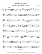 Rondo con Spirito arranged for Piccolo Trumpet in A A Trumpet scores gallery preview page 5