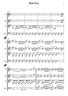 Bad Guy Woodwind Quartet scores gallery preview page 3