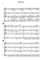 Bad Guy Woodwind Quartet scores gallery preview page 4