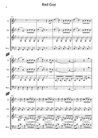 Bad Guy Woodwind Quartet scores gallery preview page 6