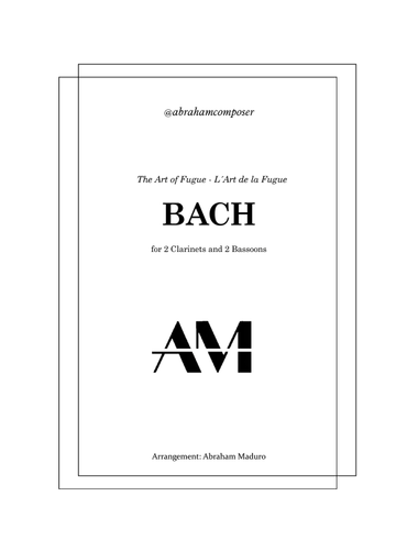 Bach – Fugue No. 1 for 2 Clarinets and 2 Bassoons