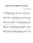 Joshua Fit the Battle of Jericho - Cello in Bm With Chords & Lyric - Easy