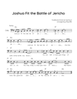 Joshua Fit the Battle of Jericho - Cello in Am With Chords & Lyric - Easy