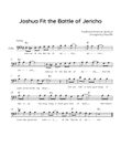 Joshua Fit the Battle of Jericho - Cello in Em With Chords & Lyric - Easy