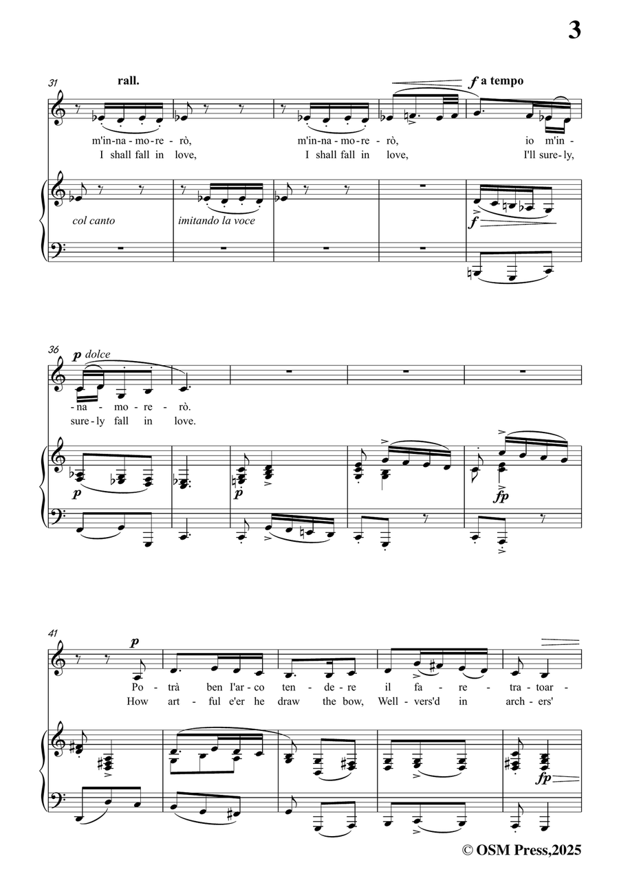 A. Scarlatti-Se Florindo è fedele,in C Major by Alessandro Scarlatti Piano, Vocal - Digital Sheet Music page 5
