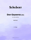 Don Gayseros(III), by Schubert, D.93 No.3, in F Major